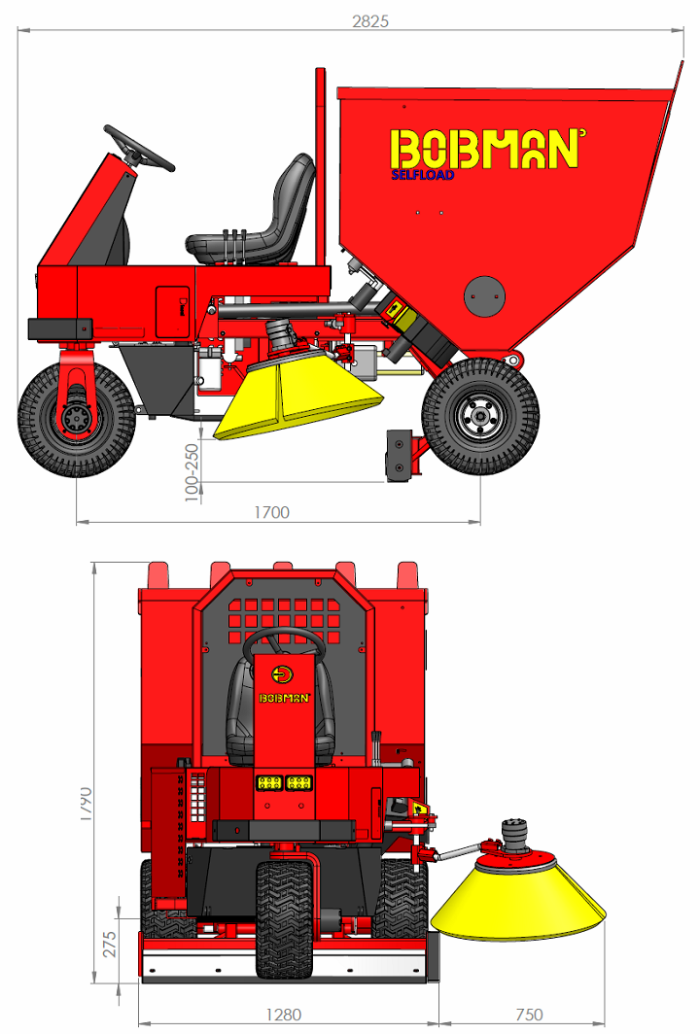 Bobman SELFLOAD — габаритный чертёж