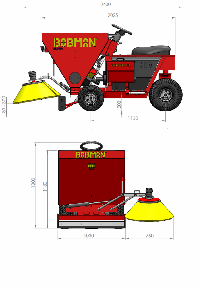Bobman SUPER — габаритный чертёж